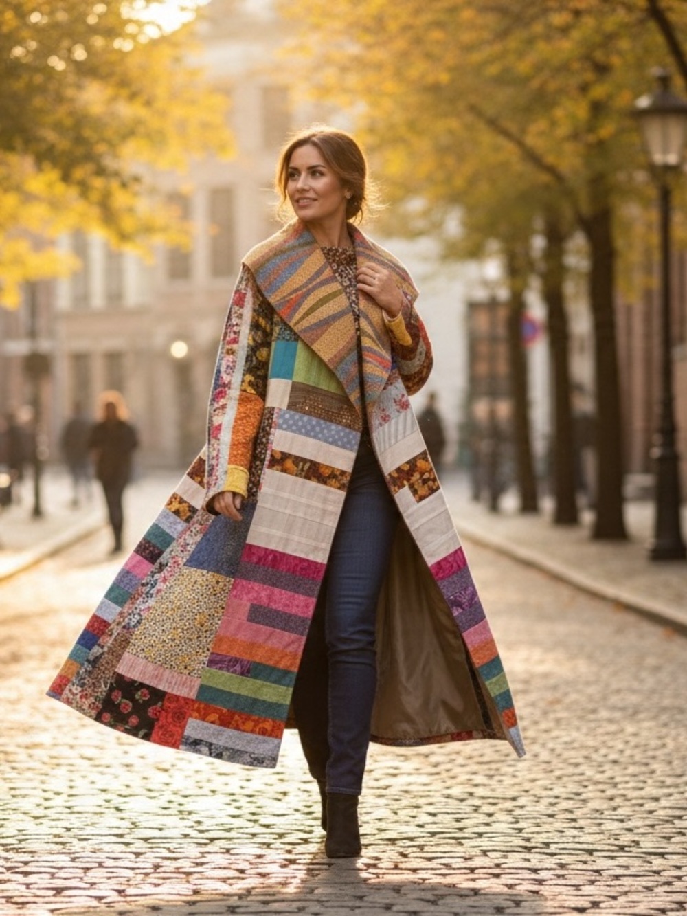 Bohemian Patchwork Maxi Coat - Multi